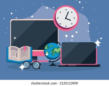 online course card with items