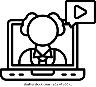 Online Course Creative Vector Icon Design
