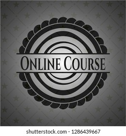 Online Course dark emblem. Retro