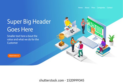 Online course education illustration Vector 