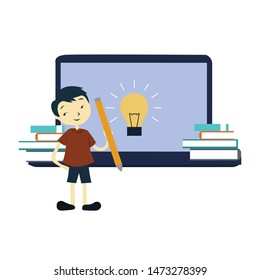 online course education vector template design illustration
