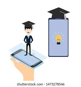 online course education vector template design illustration