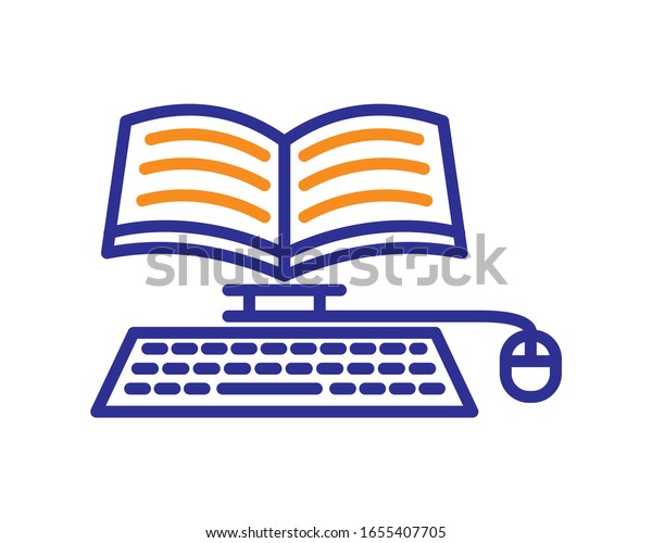 Online Course Elearning Symbol Stock Vector Royalty Free 1655407705