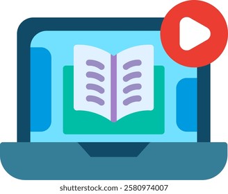 Online Course Flat Illustration Vector Design