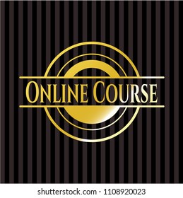 Online Course golden emblem