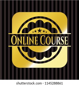 Online Course golden emblem
