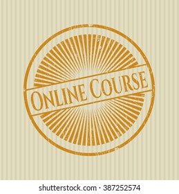 Online Course grunge seal