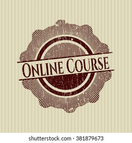 Online Course grunge stamp