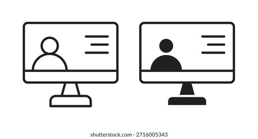 Concepto de icono de curso en línea para infografía, Sitio web o App.