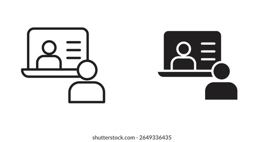 Online course icon Design Illustrations. editable web icons