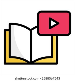 Online Course Icon Element For Design