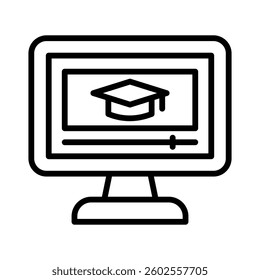 Online Course Icon Element for Design