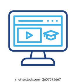 Elemento De Icono De Curso En Línea Para Diseño