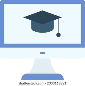 Online Course Icon image. Suitable for mobile application.