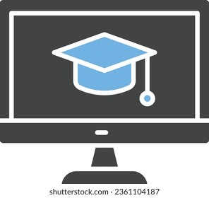 Online Course Icon image. Suitable for mobile application.