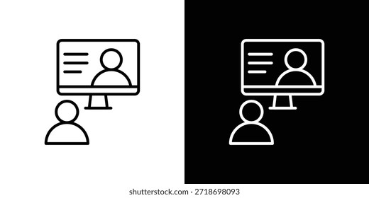 Elemento de logotipo de icono de curso en línea. Ilustración vectorial. EPS10