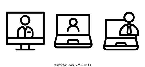 online course icon or logo isolated sign symbol vector illustration - high quality black style vector icons
