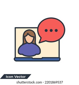online course icon logo vector illustration. Educational resources symbol template for graphic and web design collection