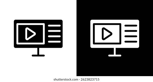 Online course icon for logo web mobile app UI design.