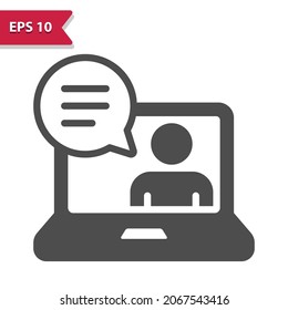 Online Course Icon. Professional, pixel perfect icon, EPS 10 format.