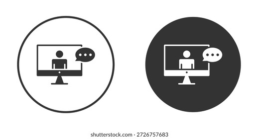 Online course icon silhouette shape graphic simple plain clipart symbols