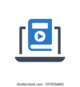 Online course icon (Simple vector illustration)