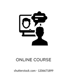 Online course icon. Online course symbol design from Online learning collection.