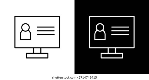 Online course icon. Thin linear web icons