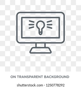 Online course icon. Trendy flat vector Online course icon on transparent background from E-learning and education collection. High quality filled Online course symbol use for web and mobile