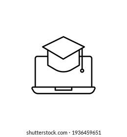 online course icon vector illustration. online course line icon style. isolated on white background