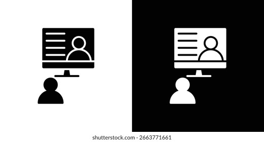 Ilustración vectorial de iconos de curso en línea - Colección de iconos de vectores de estilo negro de alta calidad