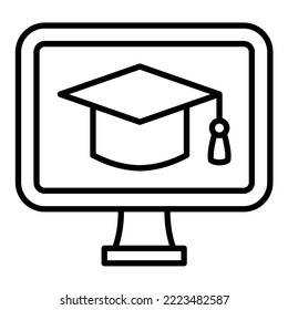 Online Course icon vector image. Can also be used for web apps, mobile apps and print media.