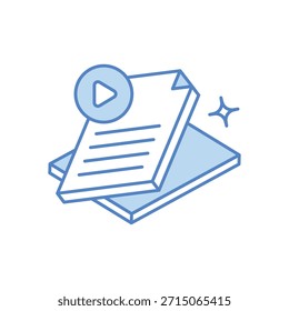 Icono de curso en línea Vector ilustración de stock