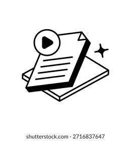 Icono de curso en línea Vector ilustración de stock
