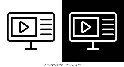 Online course icon Vector symbol in trendy flat style
