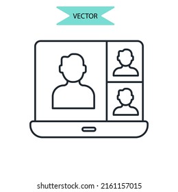 online course icons  symbol vector elements for infographic web