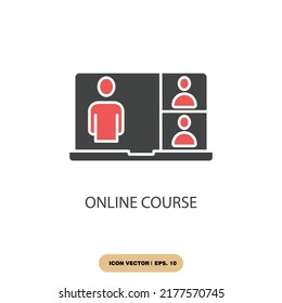online course icons  symbol vector elements for infographic web