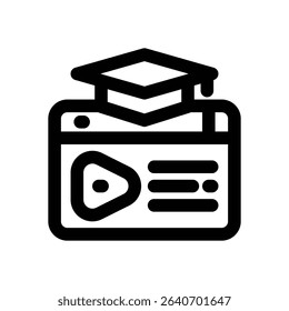 online course line icon. Clean and minimalist vector icon for websites, mobile apps, presentations, and logos. Fully scalable and customizable for any project.