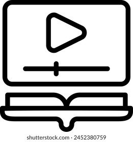 online course line icon illustration vector
