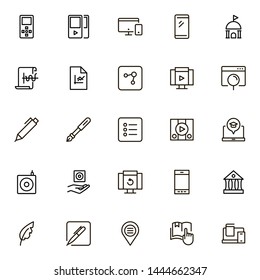Online course line icon set. Collection of high quality black outline logo for web site design and mobile apps. Vector illustration on a white background