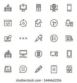 Online course line icon set. Collection of high quality black outline logo for web site design and mobile apps. Vector illustration on a white background