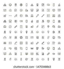 Online course line icon set. Collection of high quality black outline logo for web site design and mobile apps. Vector illustration on a white background