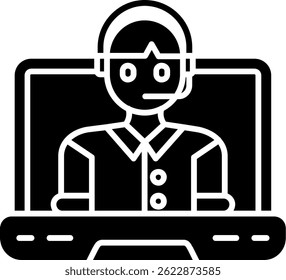 Online course Line vector Icon Design