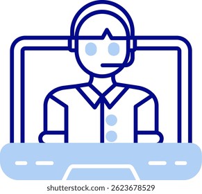 Online course Line vector Icon Design