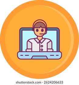 Online course Line vector Icon Design