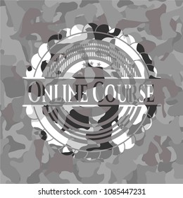 Online Course on grey camo texture
