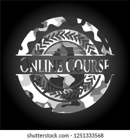 Online Course on grey camo pattern