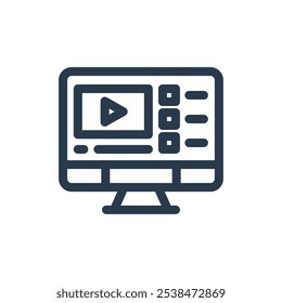 Ícone Online do Vetor do Sistema de Gerenciamento de Aprendizagem