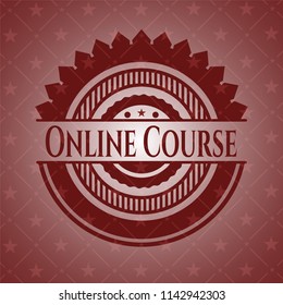 Online Course red emblem