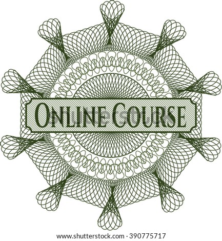 Online Course rosette or money style emblem